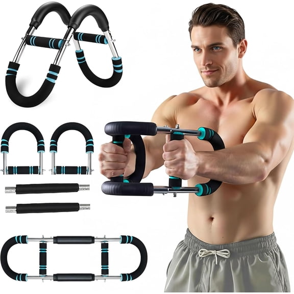 Twister Arm Trainer, Adjustable Resistance (20-130 lbs) Chest & Arm Trainer for Men & Women, Gorilla Bar Chest & Upper Workout Equipment, Workout Equipment with Anti-Slip Handles