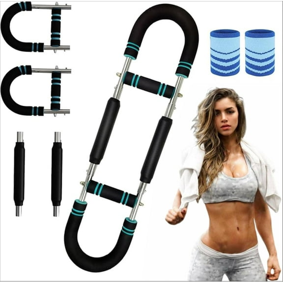 Twister Arm Trainer, Adjustable Twister Arm Chest Exerciser with 4 Spring & Training Poster for Men & Women, Detachable Power Twister Home Fitness Equipment for Enhancing Upper Body Muscle