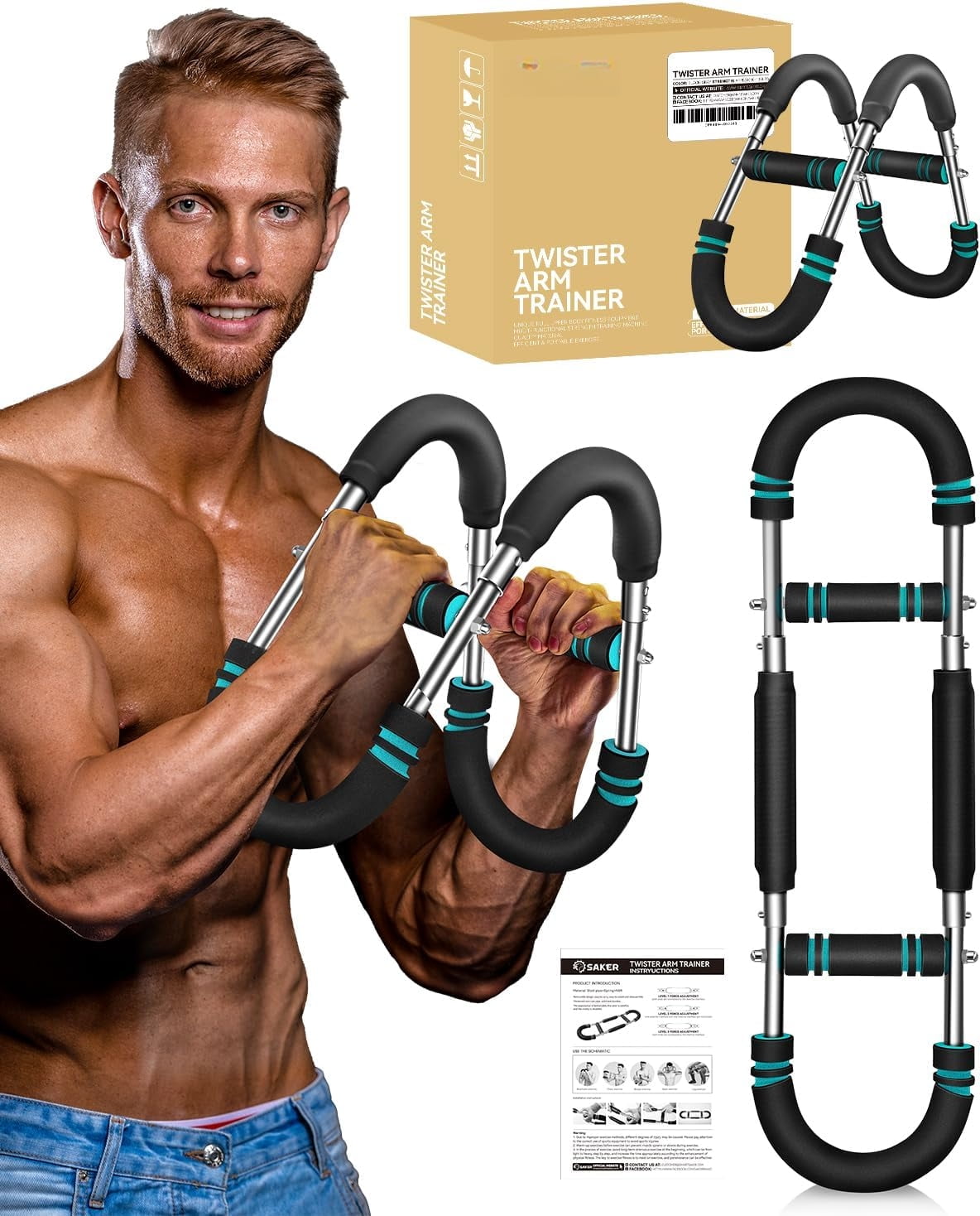 Ultimate Arm Trainer - Extenseur Musculaire Réglable (80-110 Lbs) Pour Bras, épaules, Pectoraux