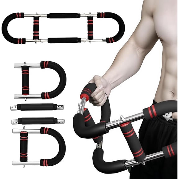 Bar for Home Workout Equipment,Arm Trainer, Adjustable 3-Level Forearm & Chest Workout Equipment,Portable Strength Training Tool for Arms,Chest