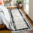 thumbnail image 1 of Twister.CK 2' x 6' Modern Area Rugs Washable Runner Rug, Low Pile Non Slip Carpet, Stain-Resistant Floor Mat for Living Room Bedroom Home Office, Gray, 1 of 8