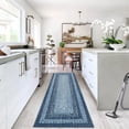 thumbnail image 1 of Twister.CK 2'x10' Braided Print Runner Rug, Machine Washable Non Slip Bedroom Runner Rugs for Kitchen Hallway Laundry Room, Gray Blue, 1 of 7