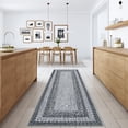 thumbnail image 1 of Twister.CK 2'x10' Braided Print Runner Rug, Machine Washable Non Slip Bedroom Runner Rugs for Kitchen Hallway Laundry Room, Gray, 1 of 7
