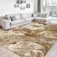 thumbnail image 1 of Twister.CK 8' x 10' Washable Rugs, Modern Marble Print Area Rug, Low Pile Stain-Resistant Carpet, for Living Room Home Office, Brown, 1 of 7