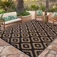 thumbnail image 1 of Twister.CK 9x18' Waterproof Outdoor Rug, Reversible Plastic Patio Rugs with Storage Bag, Portable Modern Indoor Outdoor Carpet for Camping, Balcony Deck Backyard, Black & Brown, 1 of 8