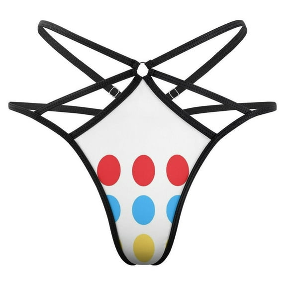 Twister Game Halloween Costume Open Type Women's Panties Crotch Opening G-strings Thongs Lingeries Underwear