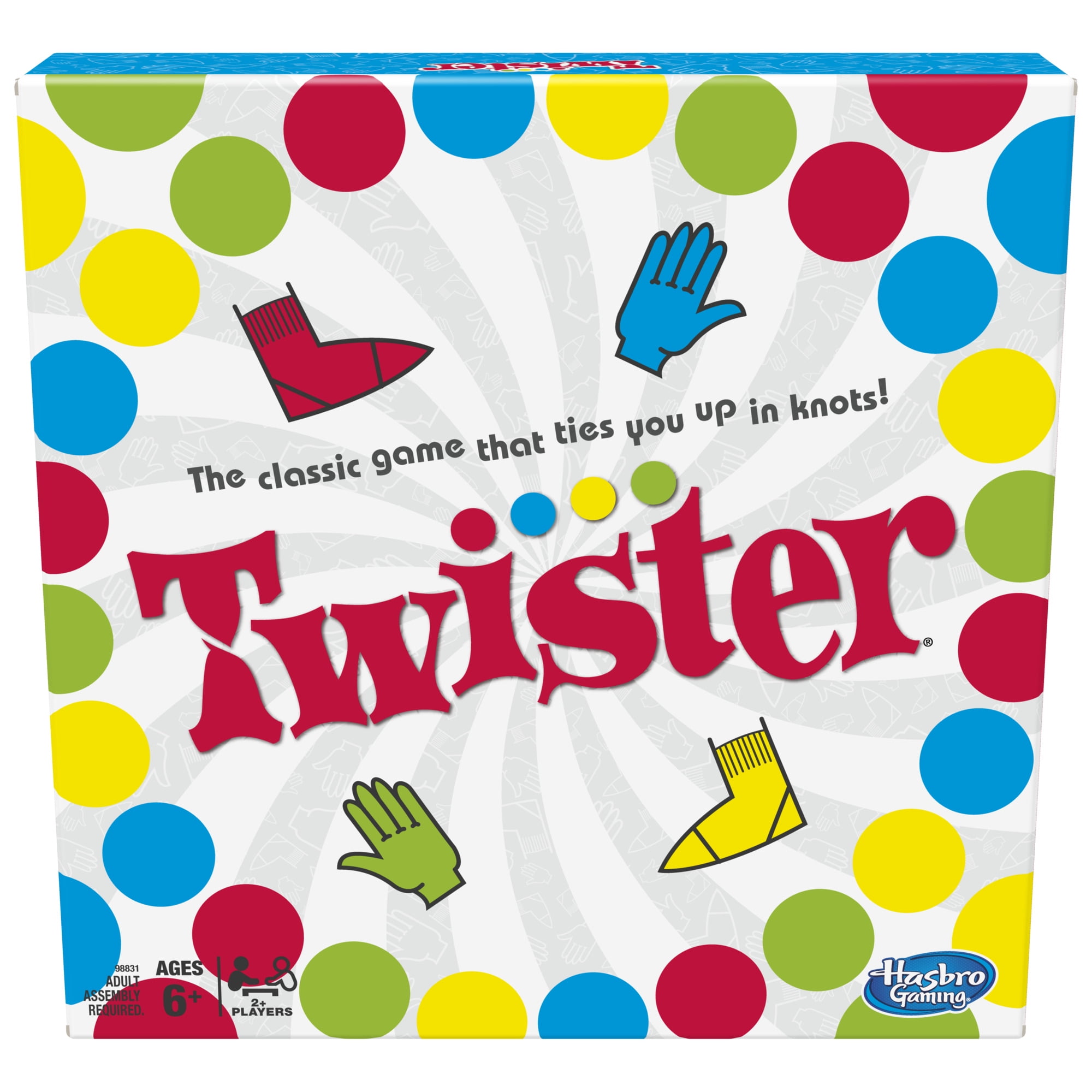 Twister Game with Spinner's Choice and Air Moves, Kids Party Games, 2+  Players, Ages 6+