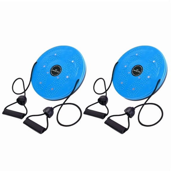 Twister Magnet Waist Twisting Disc Fitness Balance Board Weight Lose Trainer Magnetic Massage Wriggling Plate Gym Blue,2 * Twist Waist Disc (with Pull Rope),Blue