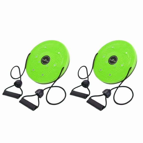 Twister Magnet Waist Twisting Disc Fitness Balance Board Weight Lose Trainer Magnetic Massage Wriggling Plate Gym Green,2 * Twist Waist Disc (with Pull Rope),Green