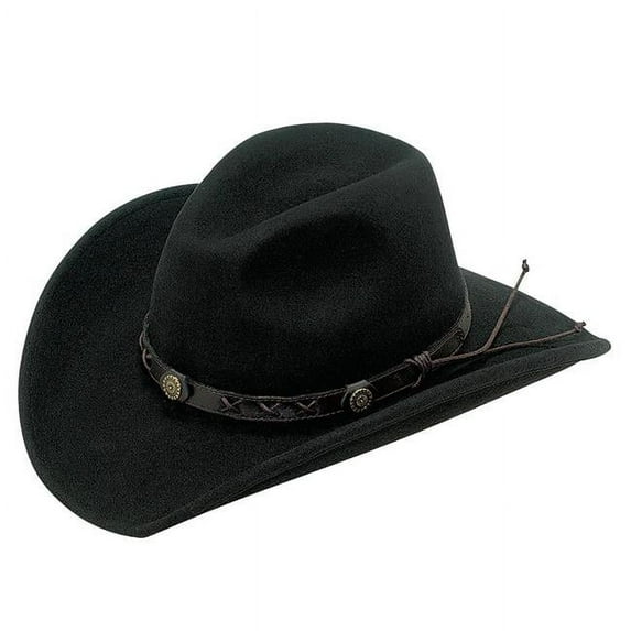 Twister Dakota Crushable Black Felt Wool Cowboy Hat 7211001