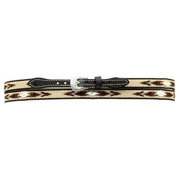 Twister Men's Embroidered with Diamond Conchos Leather Hatband 0277401