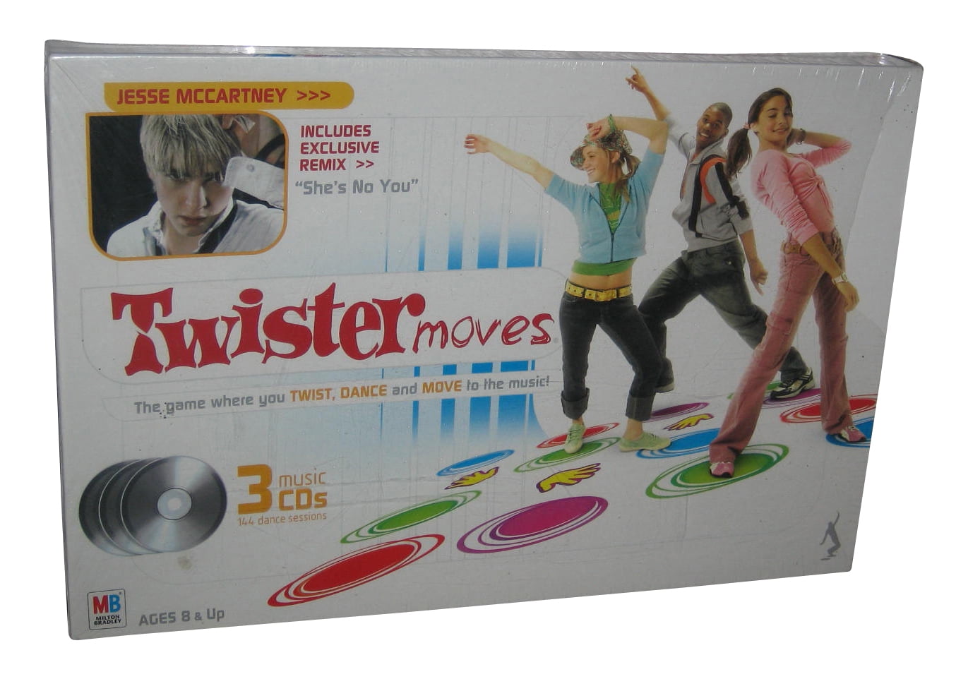 NOB Twister Moves Milton Bradley Game 3 CDs Teen Tween Jesse McCartney  Remix