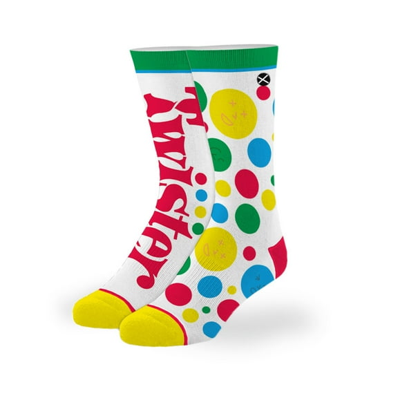 Odd Sox – Twister Split – Big Kids Crew Socks – Fun Novelty Board Game Inspired Design for Ages 7–10