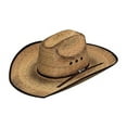 thumbnail image 1 of Twister Unisex Fired Straw Cowboy Hat Dark Brown 7 1/2, 1 of 3