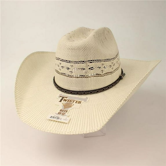 Twister T71664-7.375 4.25 in. Maverick Straw Bangora Hat - Size 7.375