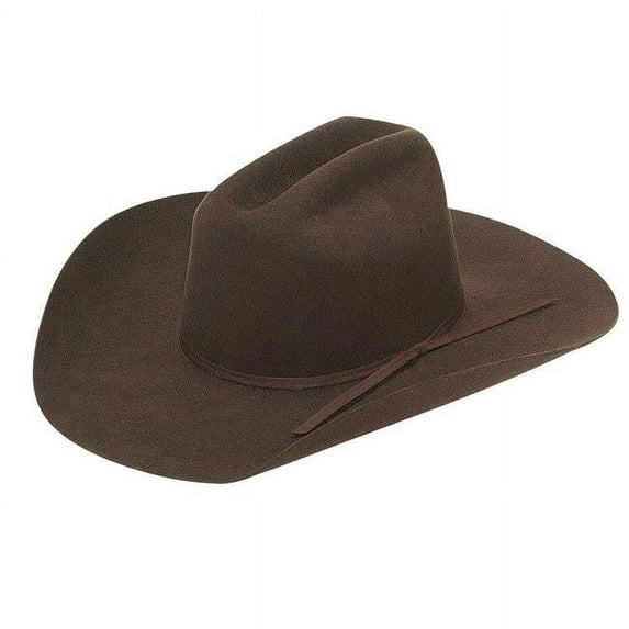 Twister T7234047-L 4 in. Kids 2 Cord Dark Grey Band Cowboy Hat, Chocolate - Large