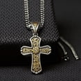 thumbnail image 1 of Twister Womens Twister Men`s Gold Floral Scroll Cross Fashion Necklace 22, 1 of 2