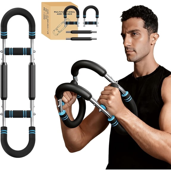 Twister arm Trainer, Adjustable Resistance  Chest Workout Equipment,Forearm Power Exercise bar , pectoralis spinalis Device, Portable Detachable Design