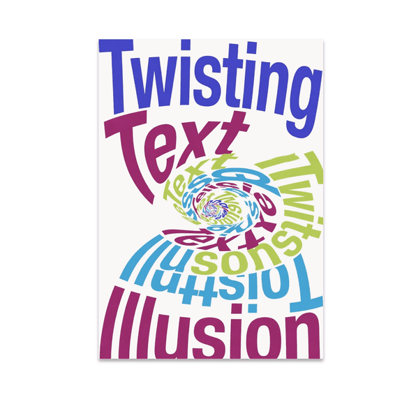 Twisting Text Illusion Typography Wall Art - Modern Decor Enthusiast - 13x19 Poster Print
