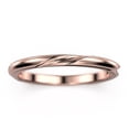 thumbnail image 1 of Twisting Wedding Ring 18K Rose Gold Over Silver Wedding Band, 1 of 4