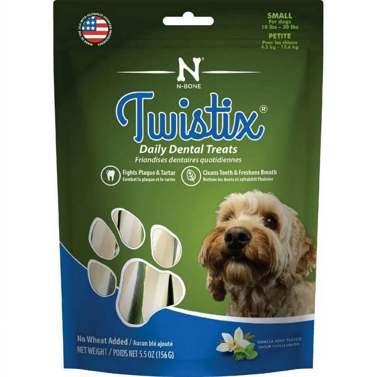 Twistix Twistix Wheat Free Dental Dog Treats Vanilla Mint Flavor