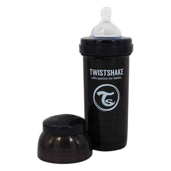 Twistshake Anti-Colic Baby Bottle & Accessories - 260ml/8oz - Black - Superhero