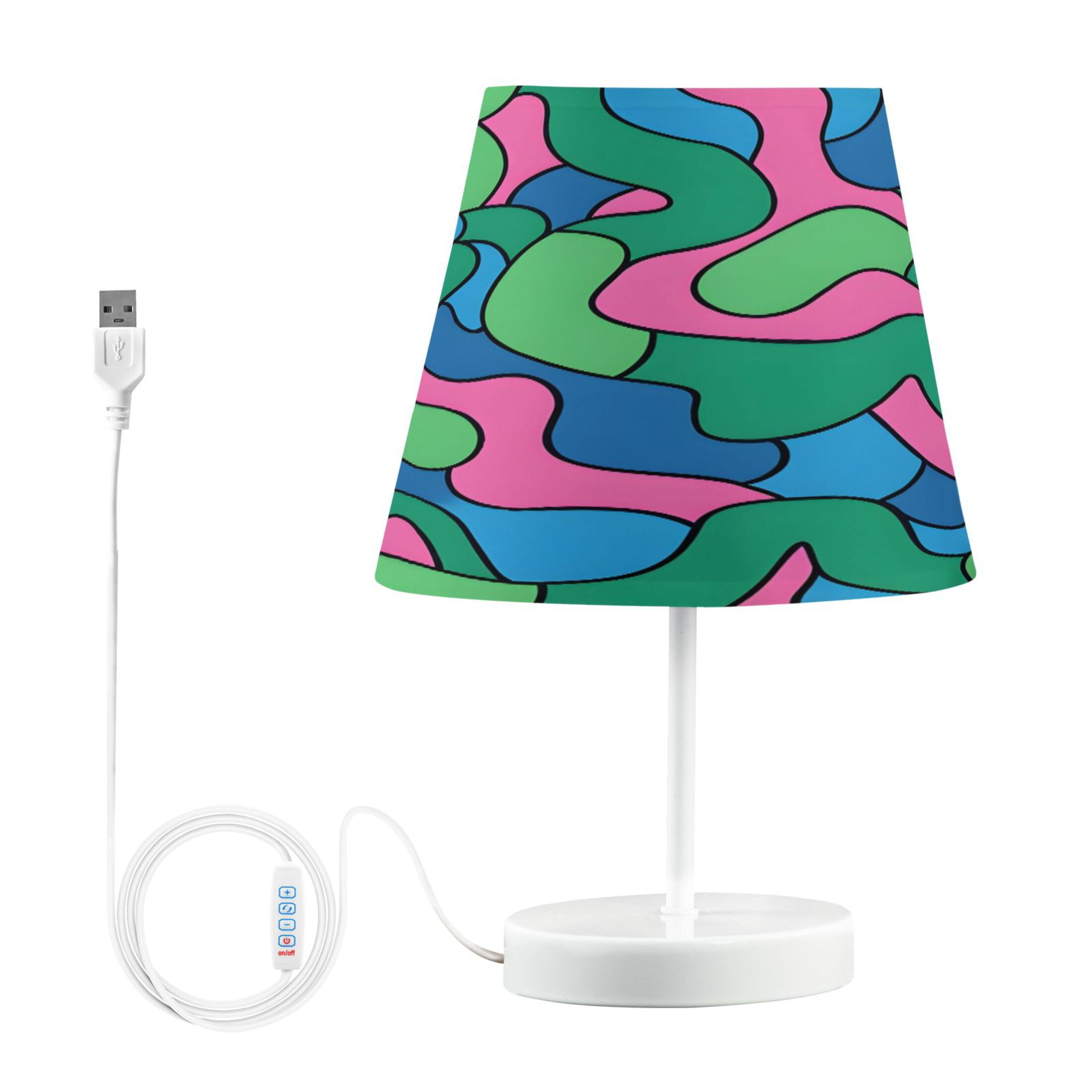 Twisty Bold Line Desk Lamp LED Table Nightstand Lamps with 3 Color ...