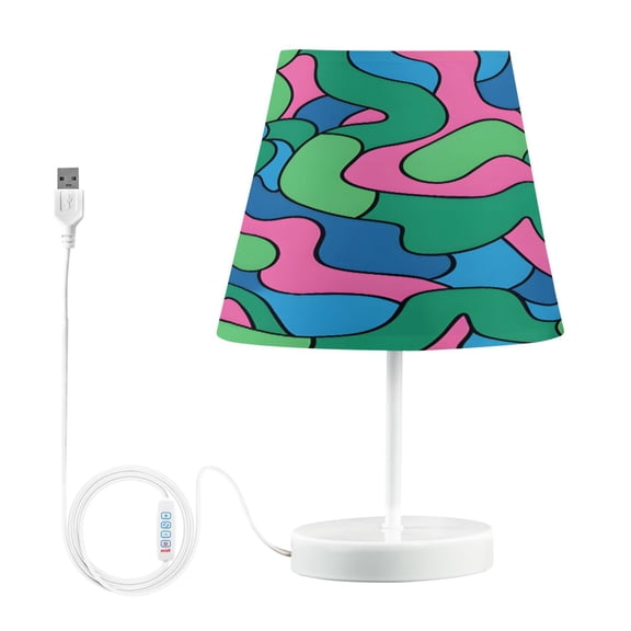 Twisty Bold Line Desk Lamp LED Table Nightstand Lamps with 3 Color Temperatures for Home Bedroom Living Room Decor 8x12