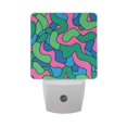 thumbnail image 1 of Twisty Bold Line Night Light 2 Pack LED Nightlight Plug into Wall Dusk to Dawn Sensor Soft White, 1 of 7