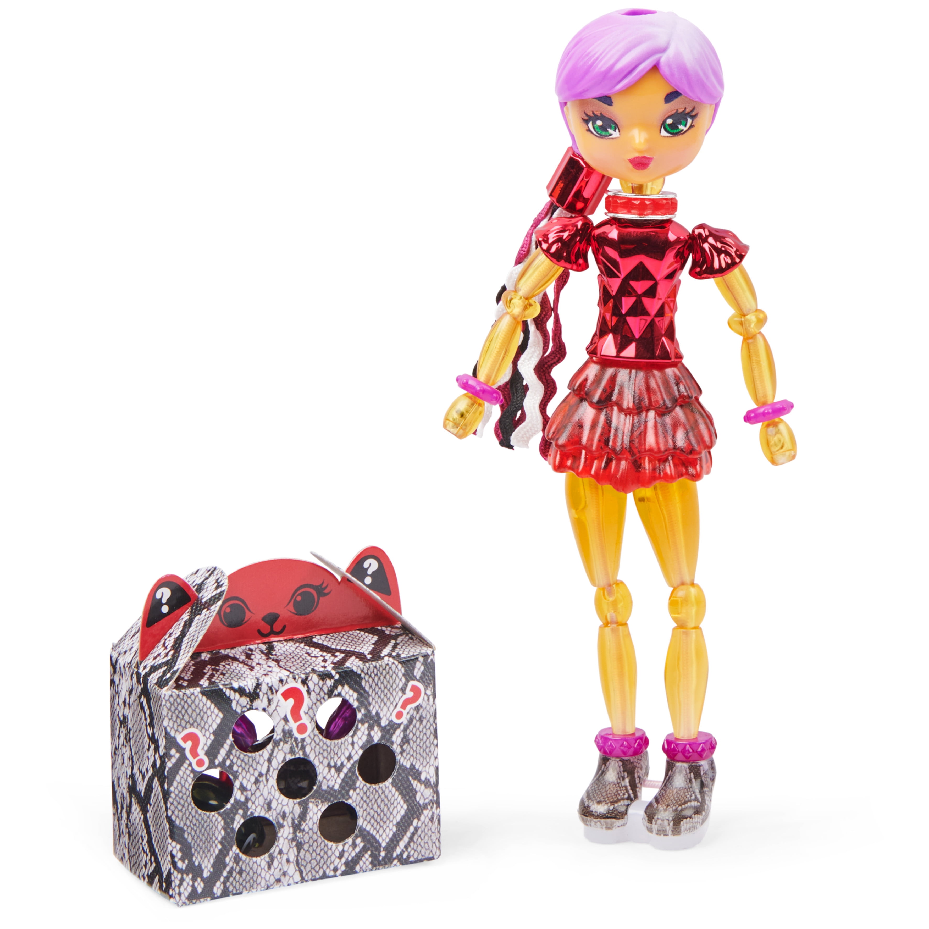 Twisty Girlz, Series 2, Ruby Spark Transforming Doll to Collectible Bracelet with Mystery Twisty Petz