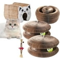 thumbnail image 1 of Twisty Paws Cat Toy, Elvessa Cat Toy, Magic Organ Kitty Scratching Board, Reversible Infinity Interactive Cats Cardboard Kitten Scratcher Pads for Indoor Cats (3pcs), 1 of 8