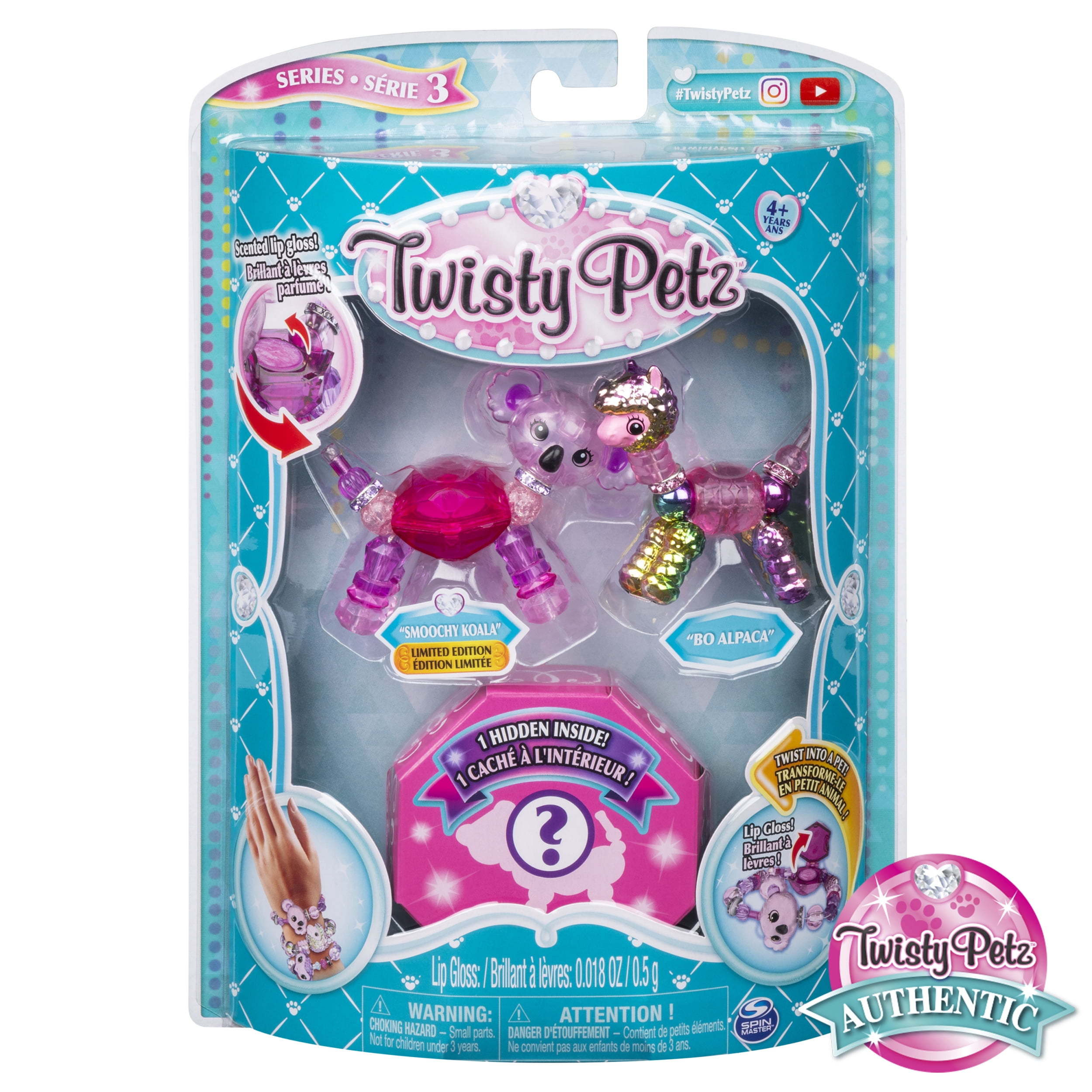 Twisty Petz Series 3 3-Pack Bracelet Set - Smoochy Koala, Bo Alpaca ...