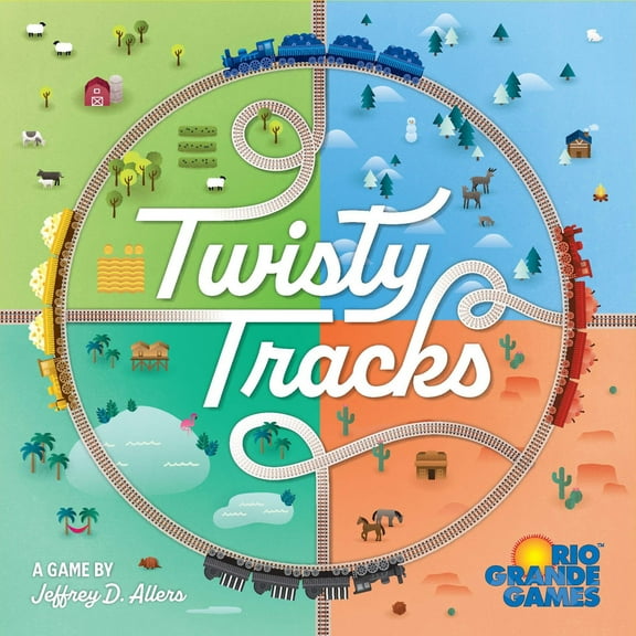 Twisty Tracks - Train Navigation & Building Family Game, Rio Grande Games, Strategy Board Game, For Ages 10 And Up, 1-4 Players, 30 Minute Playing Time