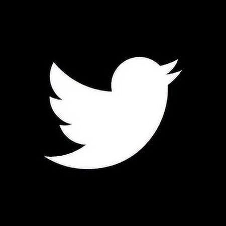 Twitter Logo Vinyl Decal - 6 Inch White