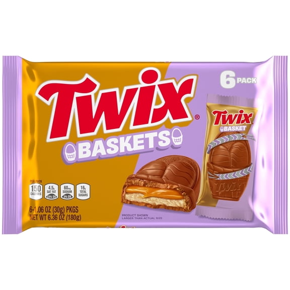 Twix Basket Chocolate Easter Candy Bars - 6 Ct