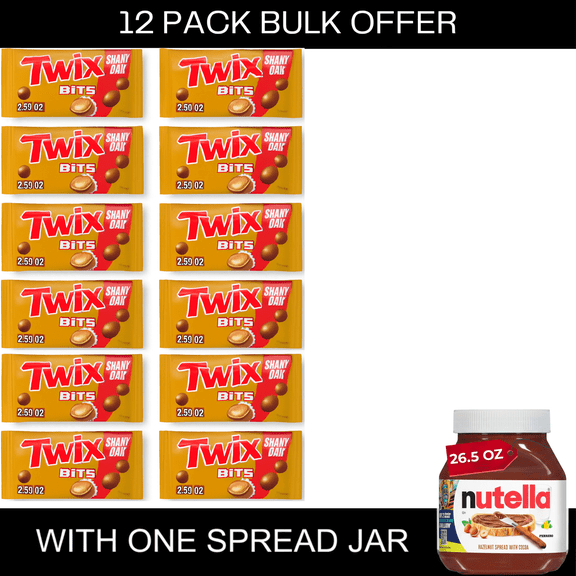 Twix Bits Crunchy Cookie Chocolate Candy, Share Size - 2.83 oz Bag