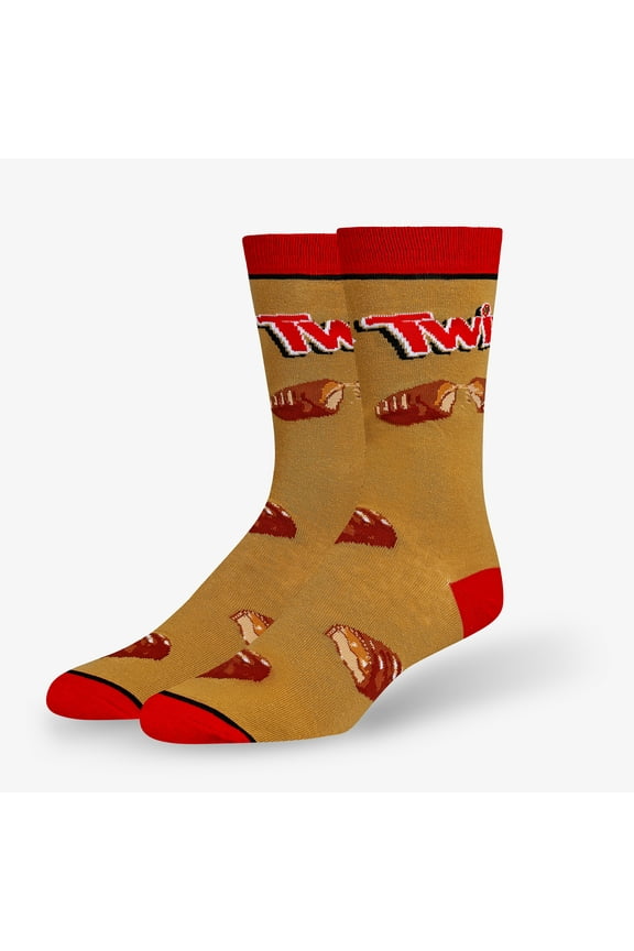 Twix Break Brown Men's Crew Socks