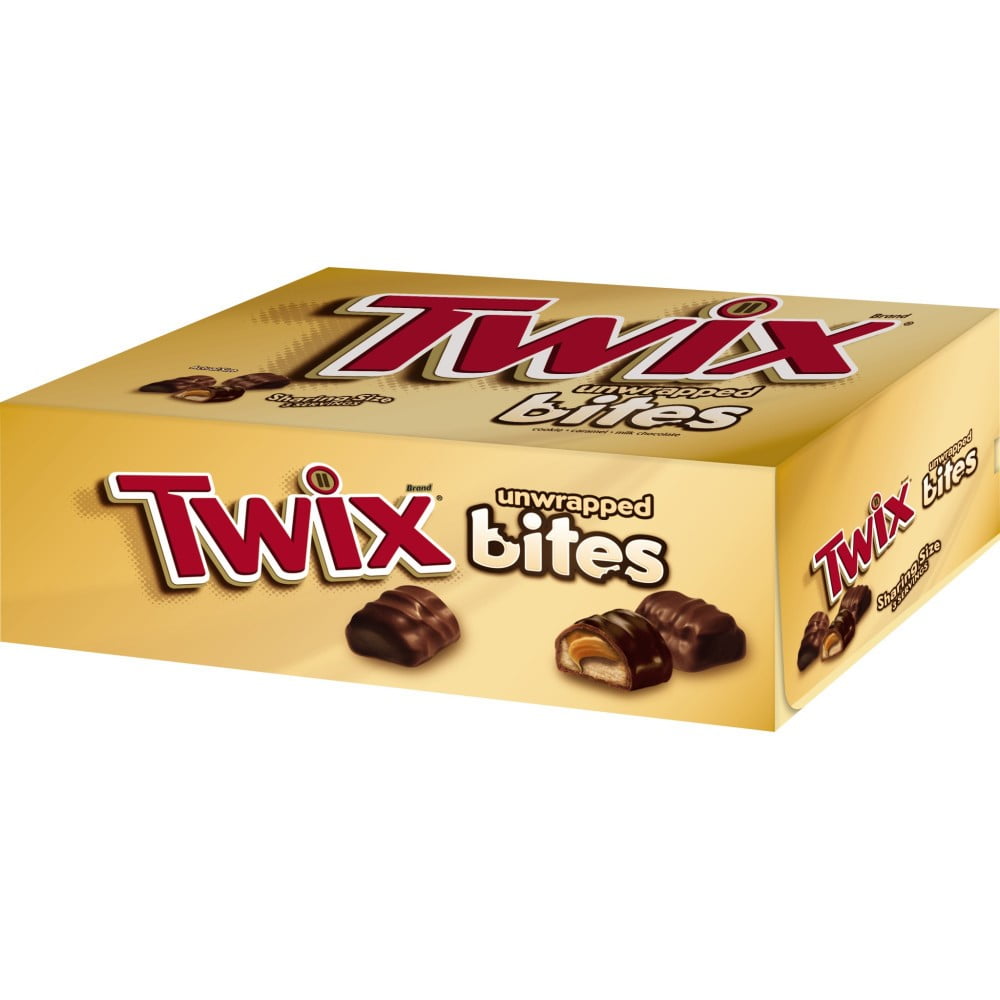 Twix Caramel Bites Size Chocolate Cookie Bar Candy, 2.83 Oz., 12 Count