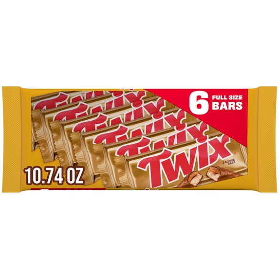 Twix Caramel Chocolate Cookie Candy Bar Bulk Pack-10.74 oz (Pack of 6)