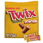 Twix Minis Milk Chocolate Fathers Day Candy Bar Father's Day Gift, Sharing Size - 9.7 oz Bag