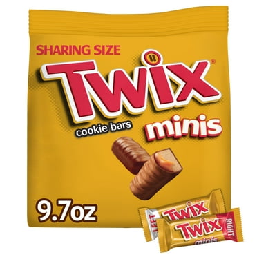 Twix Minis Milk Chocolate Fathers Day Candy Bar Father's Day Gift, Sharing Size - 9.7 oz Bag