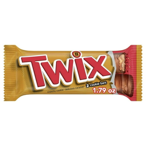 Twix Caramel Cookie Chocolate Candy Bars Fathers Day Gift - 1.79 oz pack of 2