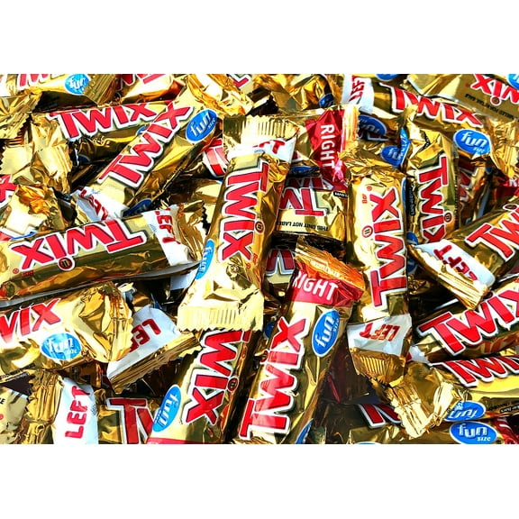 Twix Caramels Fun Size, Minis Chocolate Bar Candy Bulk - 2 Pounds