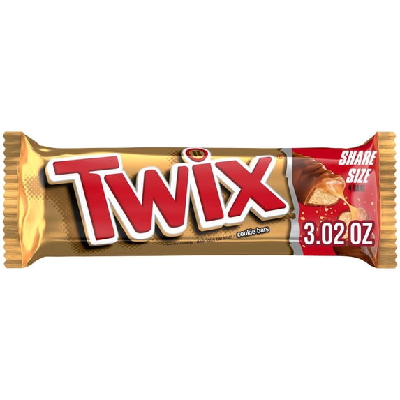 Twix Chocolate Caramel Candy Cookie Bars Sharing Size - 3.02oz