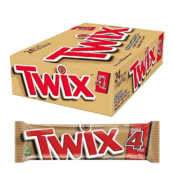 Twix Cookie Bar 2-Piece King Size 85g, 24 Count per Box