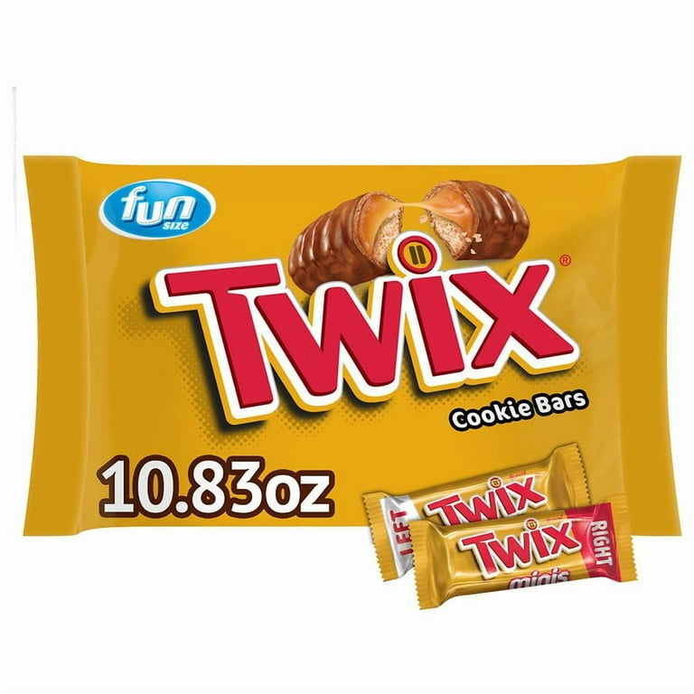 Twix Cookie Candy Bar Caramel Chocolate, Fun Size 10.83oz Pack of