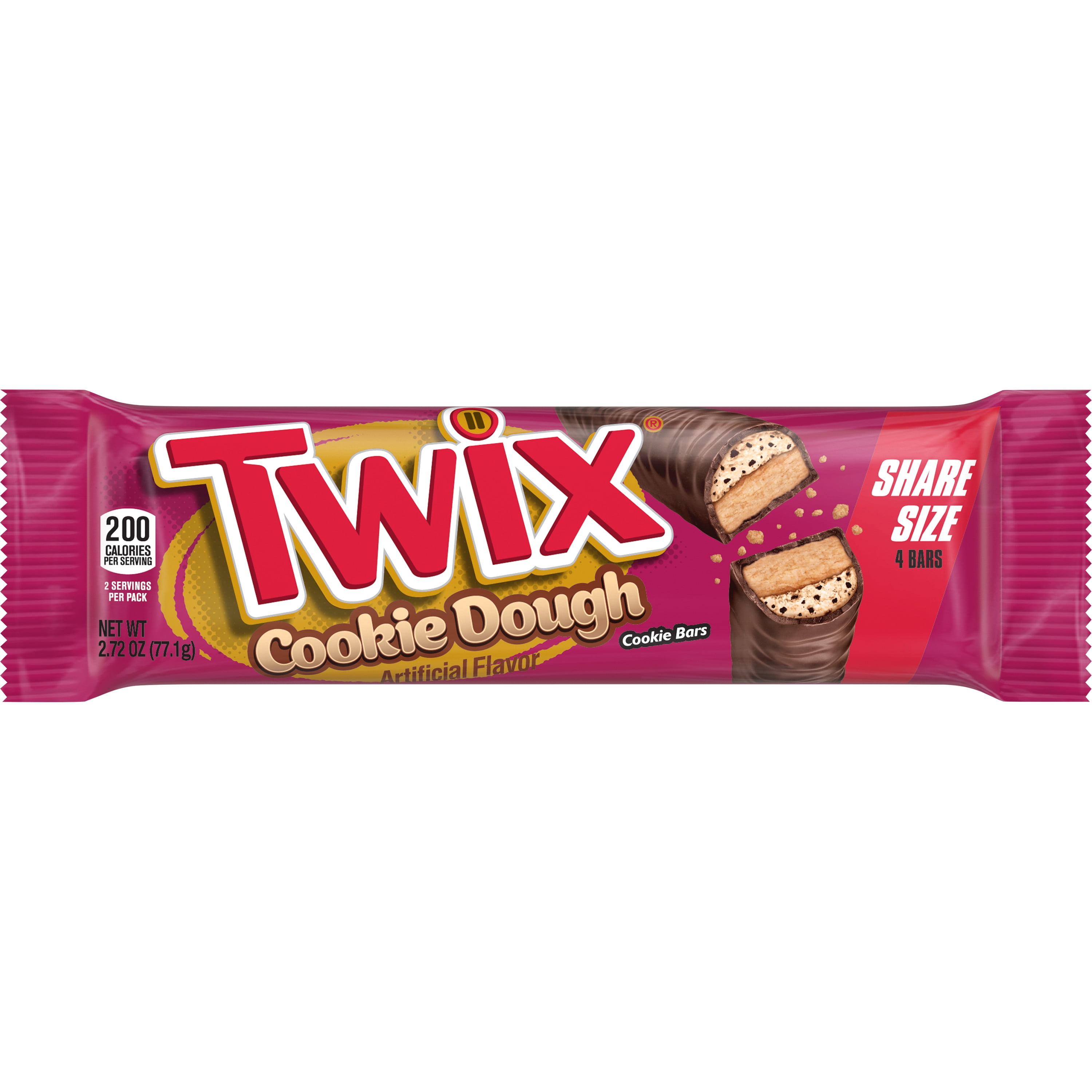 Twix Cookie Dough Milk Chocolate Bars, Share Size - 2.72 oz Twix Cookie Dough Milk Chocolate Bars, Share Size - 2.72 oz