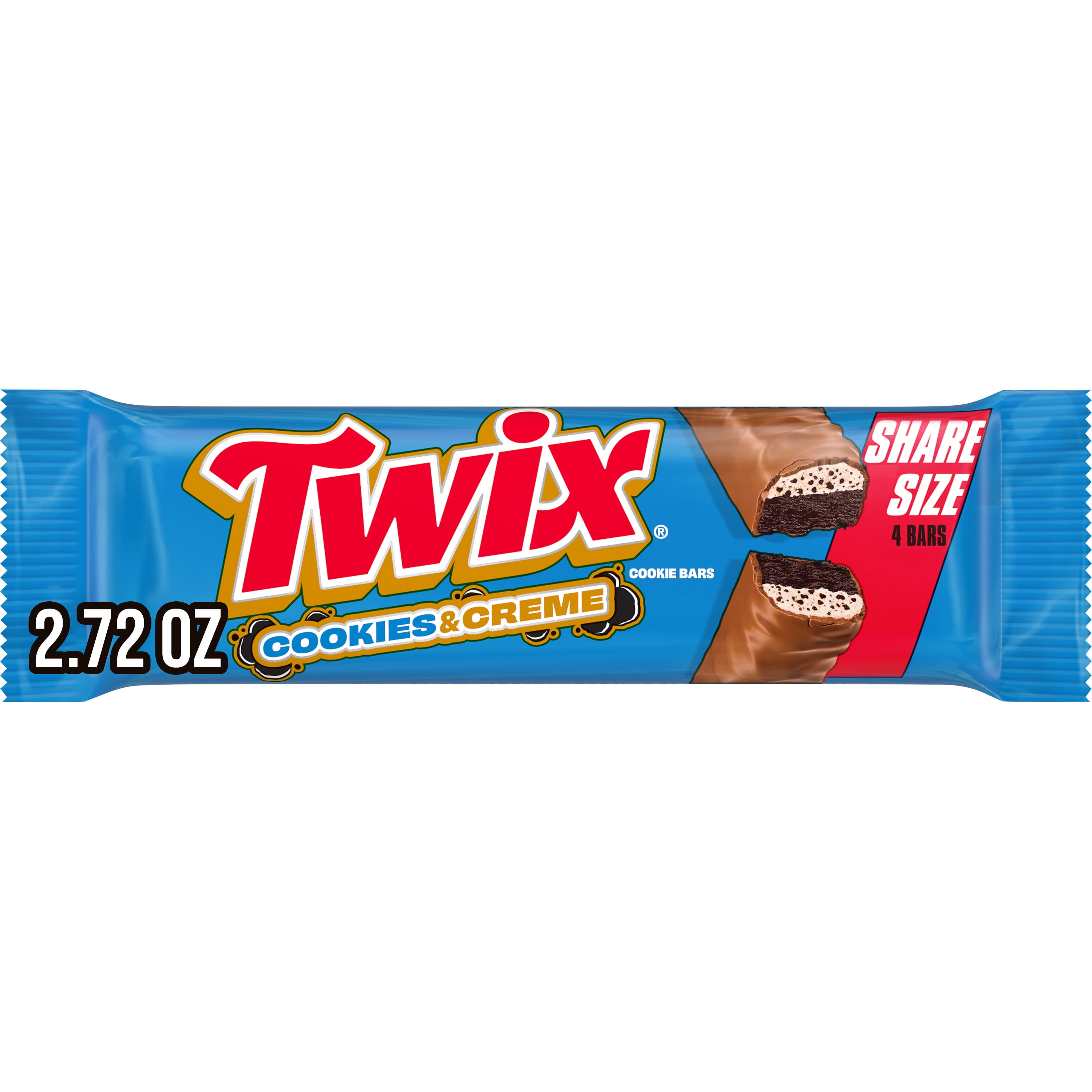 Twix Cookies & Creme Chocolate Candy Bar, Share Size - 2.87 oz