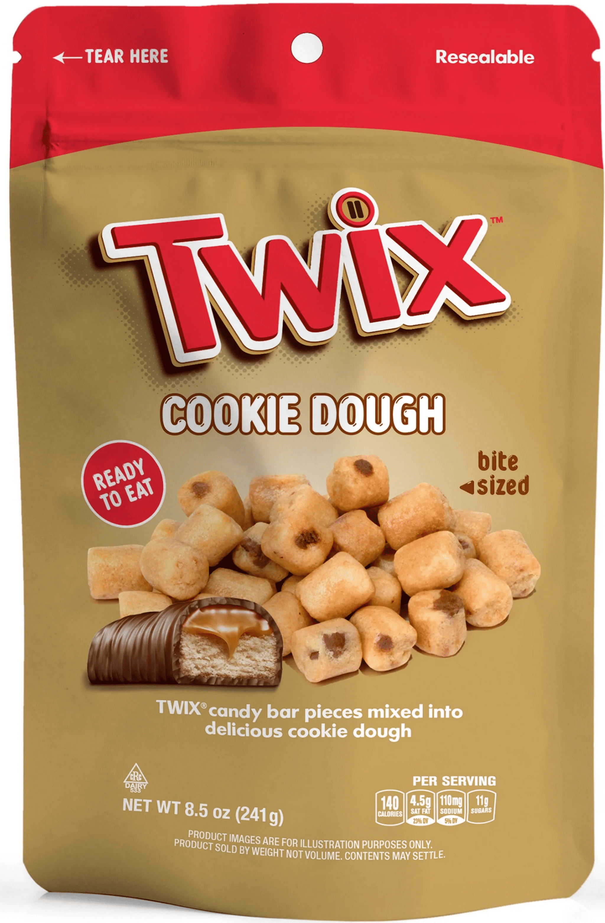 Twix Edible Cookie Dough Bites, 8.5 Ounce Resealable Bag