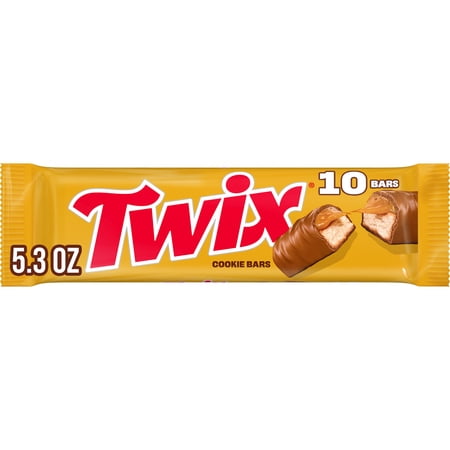 Twix Fun Size Caramel Chocolate Bars - 10 Ct